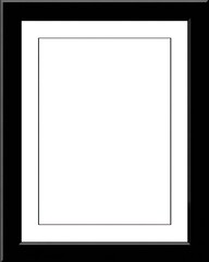 Obraz premium Black framed white space with inner white matting for artwork or photographs