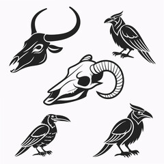 Obraz premium Animal silhouettes collection