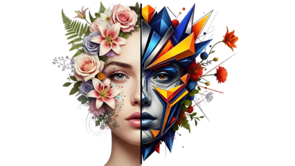 Empowering women's day art a duality of feminine strength and beauty