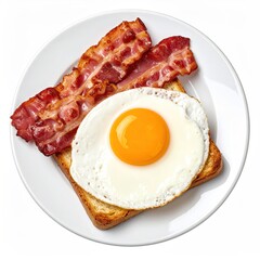 Fried egg and bacon on toast (1)