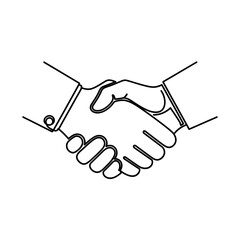 Fototapeta premium Handshake icon, business agreement, partnership, teamwork, trust, deal