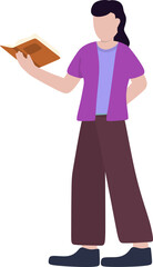 Illustration of Person Reading a Book