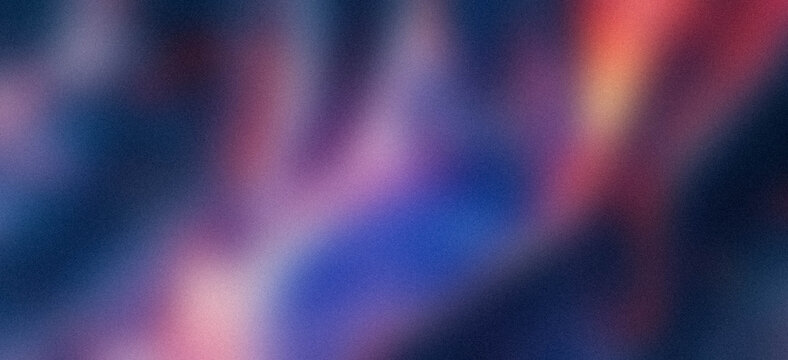 Abstract grainy gradient background with deep blue and purple tones, soft blurred waves, noise texture modern design