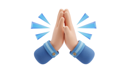 Vibrant 3D graphic of two hands performing a high five gesture, symbolizing success and positive interaction.