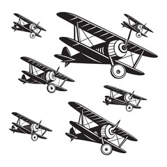 Vintage biplanes illustration © RABBY MIA