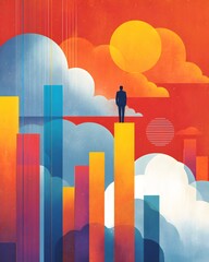 Vertical predictive analytics illustration for modern enterprise strategy