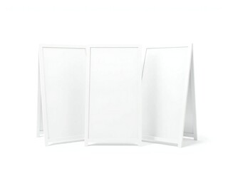 Three clear acrylic display stands