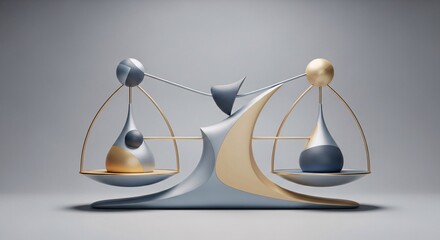 Abstract Economic Balance Concept with Calm Professional Tone