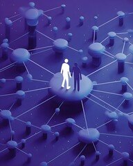 Vertical illustration of co creation content between brand and customer