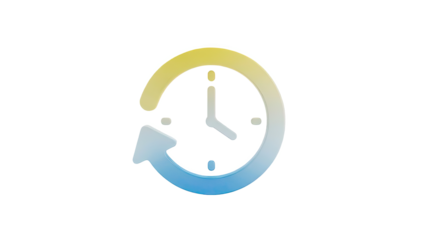 Clock with Circular Arrow Icon
