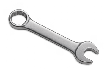 Combination wrench tool for repair and maintenance on transparent background