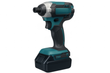 Cordless impact driver power tool with battery