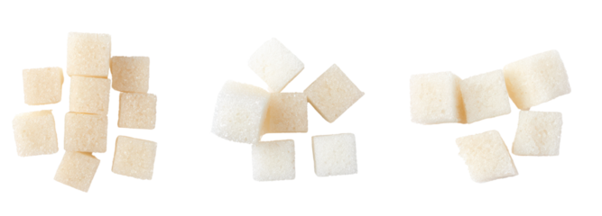 Food preparation scene with cubes transparent background studio environment close-up view