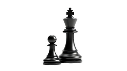 Fototapeta premium Black King and Pawn Chess Pieces