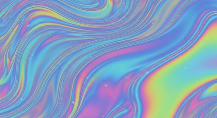 Obraz premium Holographic Swirl Background Abstract Colors