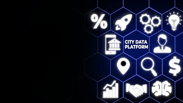 City data platform cocept. The platform enables smart city planning, public safety management. Provide insights into urban infrastructure and services, allowing cities to identify areas of improvement