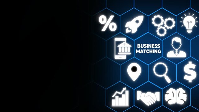 Business matching, business networking concept. Connecting with partners, clients, or investors. Leveraging technology and industry expertise, connectivity,