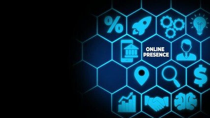 Online presence concept. Digital channels and platforms connecting the audience via websites, - Powered by Adobe