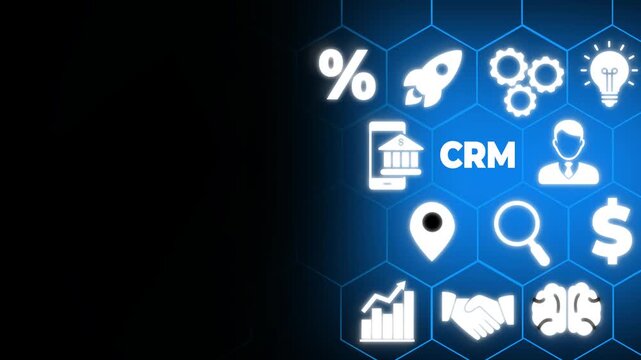 CRM, Customer relationship management concept. Customer satisfaction, retention strategies. CRM or customer loyalty program banner. Businessman touching button in background,