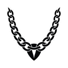 silver chain jewelry illustration
