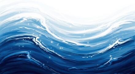 Blue Ocean Waves Abstract Background