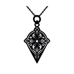 silver engraved pendant design