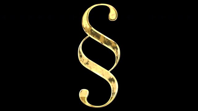 Gold tilde operator symbol, light reflecting and patterns shifting, alpha channel