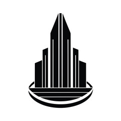 skyscraper reflection city background