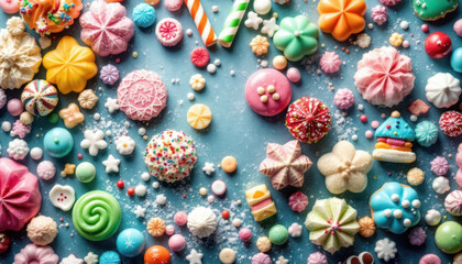 colorful assortment of festive sweets and candies