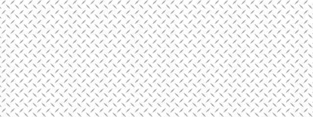 Seamless steel tread texture with raised pattern. Modern metallic surface for industrial backgrounds, aluminum panels, or chrome architectural elements in vector format.