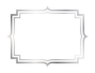 シルバーのシンプルフレーム