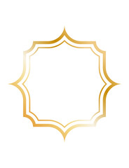 ゴールドのシンプルフレーム