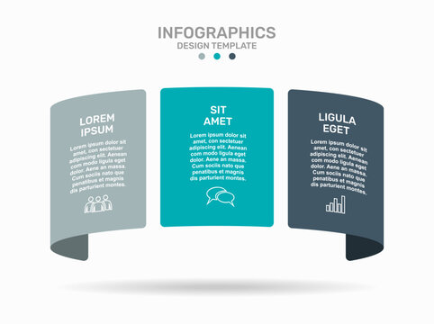 Infographic panels with icons and headings, ideal for business, planning, structured data presentation. Vector illustration.