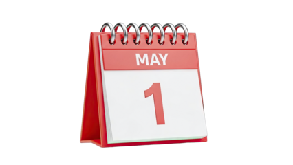 Desktop Calendar Showing May 1st