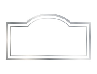 シルバーのシンプルフレーム