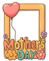 Simple Mother's Day Photo Frame with Transparent Center