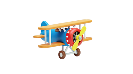 3D Render of a Toy Biplane