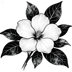 Fototapeta premium black and white flowers