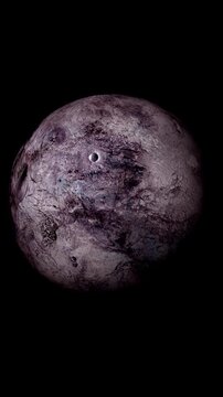 4K vertical animation of fictional eris with black background