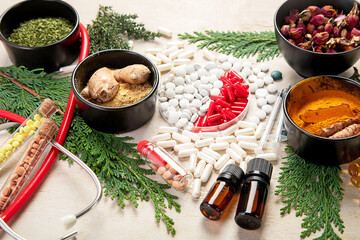 complementary medicine. Herbs used for alternative medicine