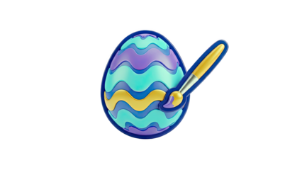 3D Easter Egg Painting Icon