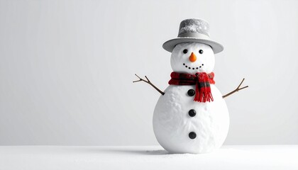 “Snowman with hat, carrot nose, and coal smile, symbolizing festivity, tradition, and winter joy.”