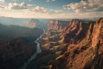 Lone rider in an autumn forest at sunrise, cinematic western landscape
