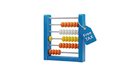 Abacus with "Free Tax" Tag