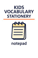 Notepad stationery for kids vocabulary learning
