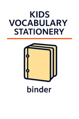 Binder stationery for kids vocabulary learning