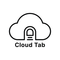 cloud tab icon with black finger
