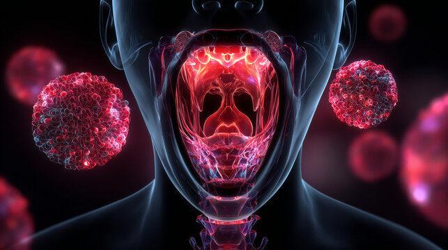 Tongue papillae, 3D illustration