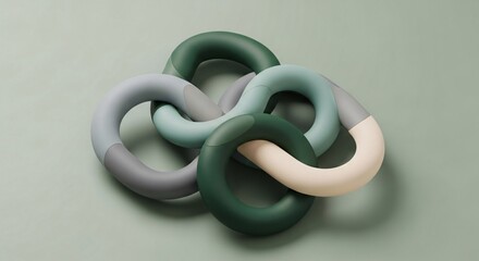 Abstract Corporate Sustainability Concept with Balanced System Forms