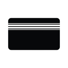 Black credit card icon on white background